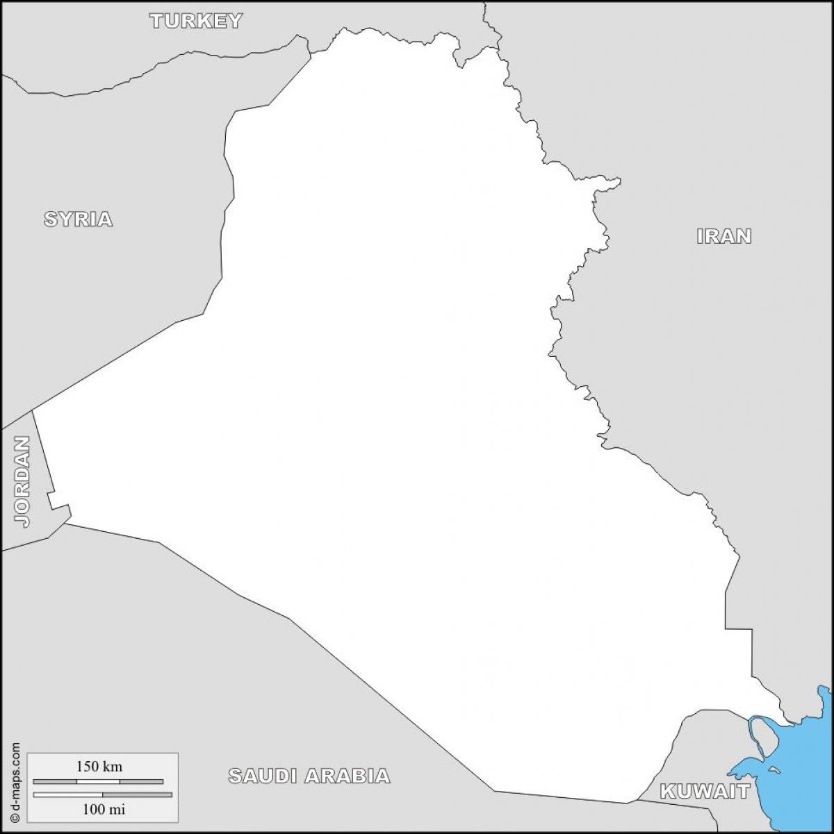 Karte von Irak leer