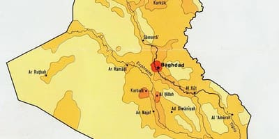 Karte von Irak Bevölkerung