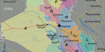 Landkarte von Irak-Regionen